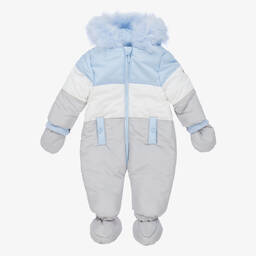 Mintini Baby-Baby Boys Padded Snowsuit | Childrensalon Outlet