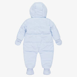 Mintini Baby-Baby Boys Pale Blue Reversible Snowsuit | Childrensalon Outlet