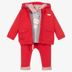 Mintini Baby-Baby Boys Red Tracksuit | Childrensalon Outlet