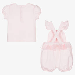 مينتيني بيبي-Baby Girls Cotton Dungaree Set | Childrensalon Outlet