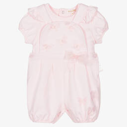 مينتيني بيبي-Baby Girls Cotton Dungaree Set | Childrensalon Outlet