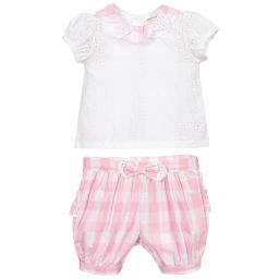 Mintini Baby-Baby Girls Cotton Shorts Set | Childrensalon Outlet