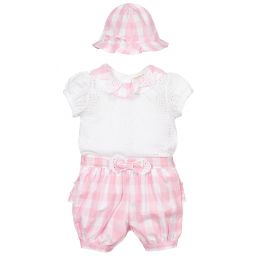 Mintini Baby-Baby Girls Cotton Shorts Set | Childrensalon Outlet
