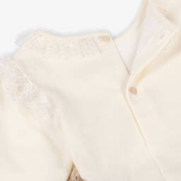 Mintini Baby-Baby Girls Ivory Jersey & Tulle Dress with Appliqué Hearts | Childrensalon Outlet