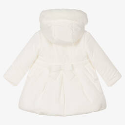 Mintini Baby-Baby Girls Ivory Padded Coat | Childrensalon Outlet