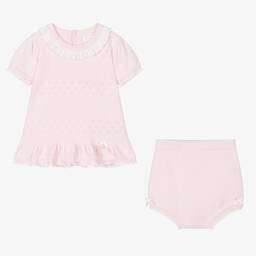 Mintini Baby-Baby Girls Knitted Shorts Set | Childrensalon Outlet