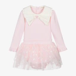 Mintini Baby-Baby Girls Pink Cotton Jersey Top & Tulle Skirt Set | Childrensalon Outlet