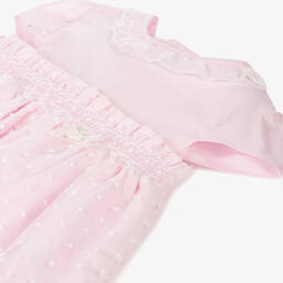 Mintini Baby-Baby Girls Pink Cotton & Organza Dress | Childrensalon Outlet