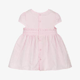 Mintini Baby-Baby Girls Pink Cotton & Organza Dress | Childrensalon Outlet