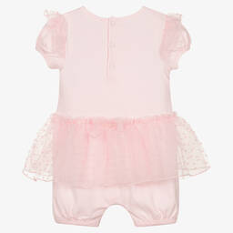 مينتيني بيبي-Baby Girls Pink Cotton Shortie | Childrensalon Outlet