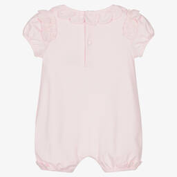 Mintini Baby-Baby Girls Pink Cotton Shortie | Childrensalon Outlet