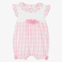 مينتيني بيبي-Baby Girls Pink Cotton Shortie | Childrensalon Outlet
