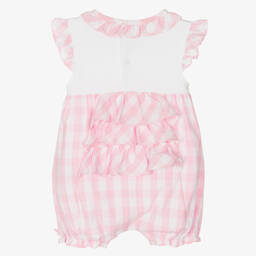 مينتيني بيبي-Baby Girls Pink Cotton Shortie | Childrensalon Outlet