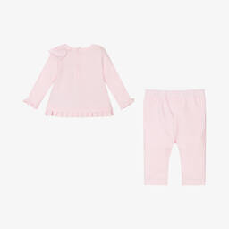 Mintini Baby-Baby Girls Pink Cotton Trouser Set | Childrensalon Outlet