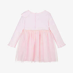 Mintini Baby-Baby Girls Pink Cotton & Tulle Dress | Childrensalon Outlet
