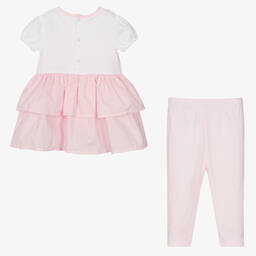 Mintini Baby-Baby Girls Pink Dress & Leggings Set | Childrensalon Outlet