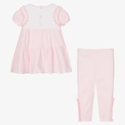 Mintini Baby-Baby Girls Pink Dress & Leggings Set | Childrensalon Outlet