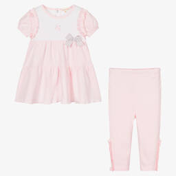 Mintini Baby-Baby Girls Pink Dress & Leggings Set | Childrensalon Outlet
