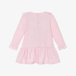Mintini Baby-Baby Girls Pink Jersey Dress with Ruffles & Bow | Childrensalon Outlet