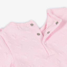 Mintini Baby-Baby Girls Pink Jersey Dress with Ruffles & Bow | Childrensalon Outlet