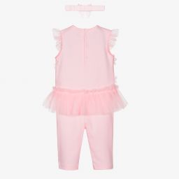 Mintini Baby-Baby Girls Pink Leggings Set | Childrensalon Outlet