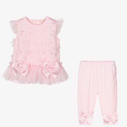 Mintini Baby-Baby Girls Pink Leggings Set | Childrensalon Outlet