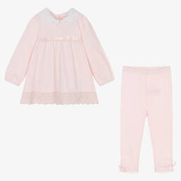 مينتيني بيبي-Baby Girls Pink Leggings Set | Childrensalon Outlet