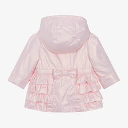 Mintini Baby-Baby Girls Pink Padded Bow Jacket | Childrensalon Outlet