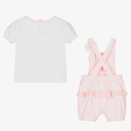 Mintini Baby-Baby Girls Pink Shorts Set | Childrensalon Outlet