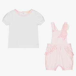 Mintini Baby-Baby Girls Pink Shorts Set | Childrensalon Outlet