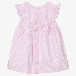 Mintini Baby-Baby Girls Pink Striped Cotton Shortie | Childrensalon Outlet