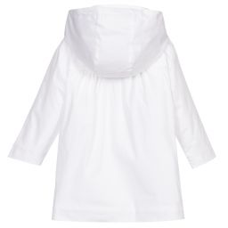 مينتيني بيبي-Baby Girls White Cotton Jacket | Childrensalon Outlet