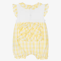 Mintini Baby-Baby Girls Yellow Cotton Shortie | Childrensalon Outlet