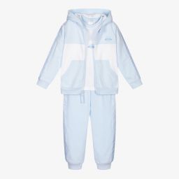 Mintini Baby-Blue & White Tracksuit Set | Childrensalon Outlet