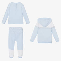 Mintini Baby-Boys Blue & White Tracksuit Set | Childrensalon Outlet
