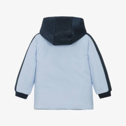 Mintini Baby-Boys Reversible Blue Hooded Jacket | Childrensalon Outlet