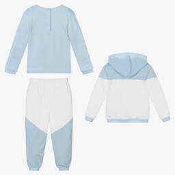 Mintini Baby-Girls Blue & White Tracksuit | Childrensalon Outlet