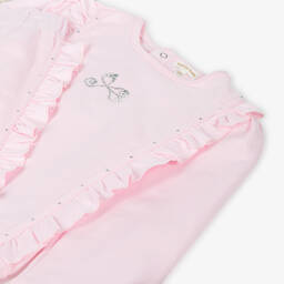 مينتيني بيبي-Girls Pink Cotton Tracksuit | Childrensalon Outlet