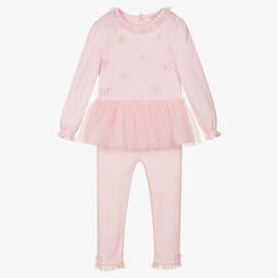 Mintini Baby-Girls Pink Dress & Leggings Set | Childrensalon Outlet