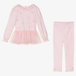 Mintini Baby-Girls Pink Dress & Leggings Set | Childrensalon Outlet