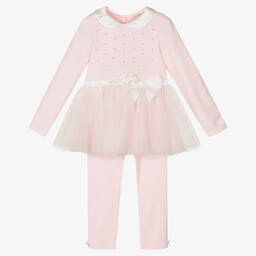 Mintini Baby-Girls Pink Dress & Leggings Set | Childrensalon Outlet