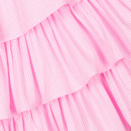 Mintini Baby-Girls Pink Gingham Cotton Leggings Set | Childrensalon Outlet