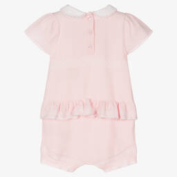 Mintini Baby-Girls Pink Knitted Shortie | Childrensalon Outlet