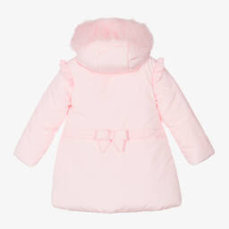 Mintini Baby-Girls Pink Padded Hooded Coat | Childrensalon Outlet