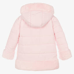Mintini Baby-Girls Pink Padded Hooded Coat | Childrensalon Outlet