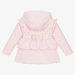 Mintini Baby-Girls Pink Padded Hooded Coat | Childrensalon Outlet