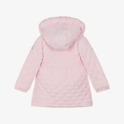Mintini Baby-Girls Silky Pink Quilted Coat | Childrensalon Outlet