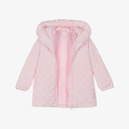 Mintini Baby-Girls Silky Pink Quilted Coat | Childrensalon Outlet