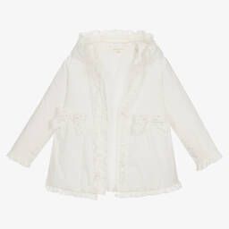 Mintini Baby-Girls White Padded Hooded Coat | Childrensalon Outlet