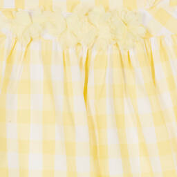 Mintini Baby-Girls  Yellow Cotton Gingham Dress | Childrensalon Outlet